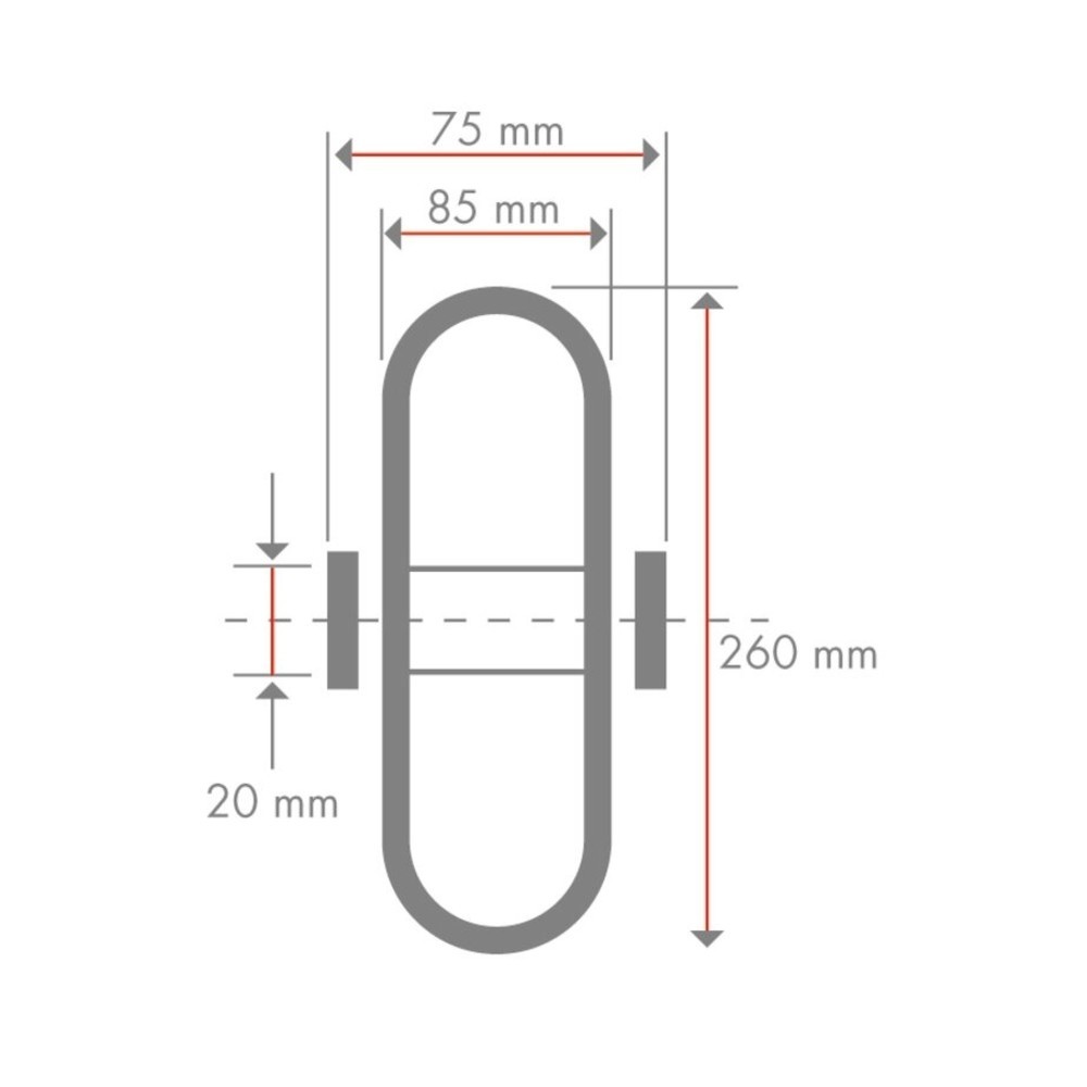 Produktabbildung Nr. 2: BS ROLLEN Luftrad, Rillenprofil, Rollenlager, Ø x Breite 260 x 85 mm, TK 130 kg