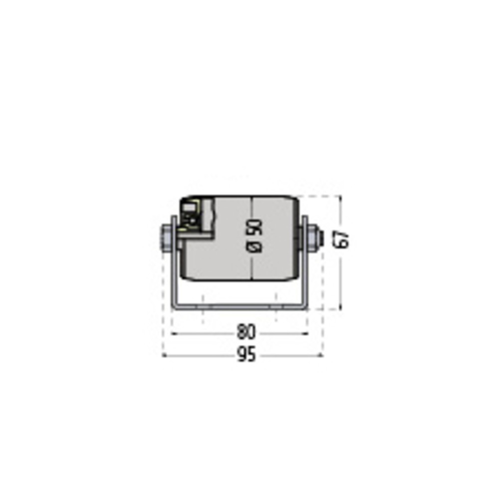 Produktabbildung Nr. 2: BS ROLLEN Paletten-Rollenschiene aus verzinktem Stahlblech, TK 150 kg, Spurkranz, Teilung 78 mm