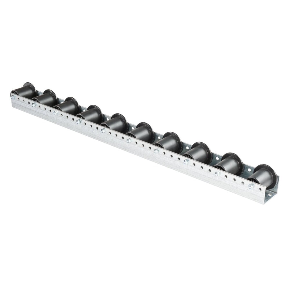 BS ROLLEN Paletten-Rollenschiene, Kunststoffrolle mit Spurkranz, Tragkraft 65 kg, Teilung 78 mm Produktabbildung: BS ROLLEN Paletten-Rollenschiene, Kunststoffrolle mit Spurkranz, Tragkraft 65 kg, Teilung 78 mm