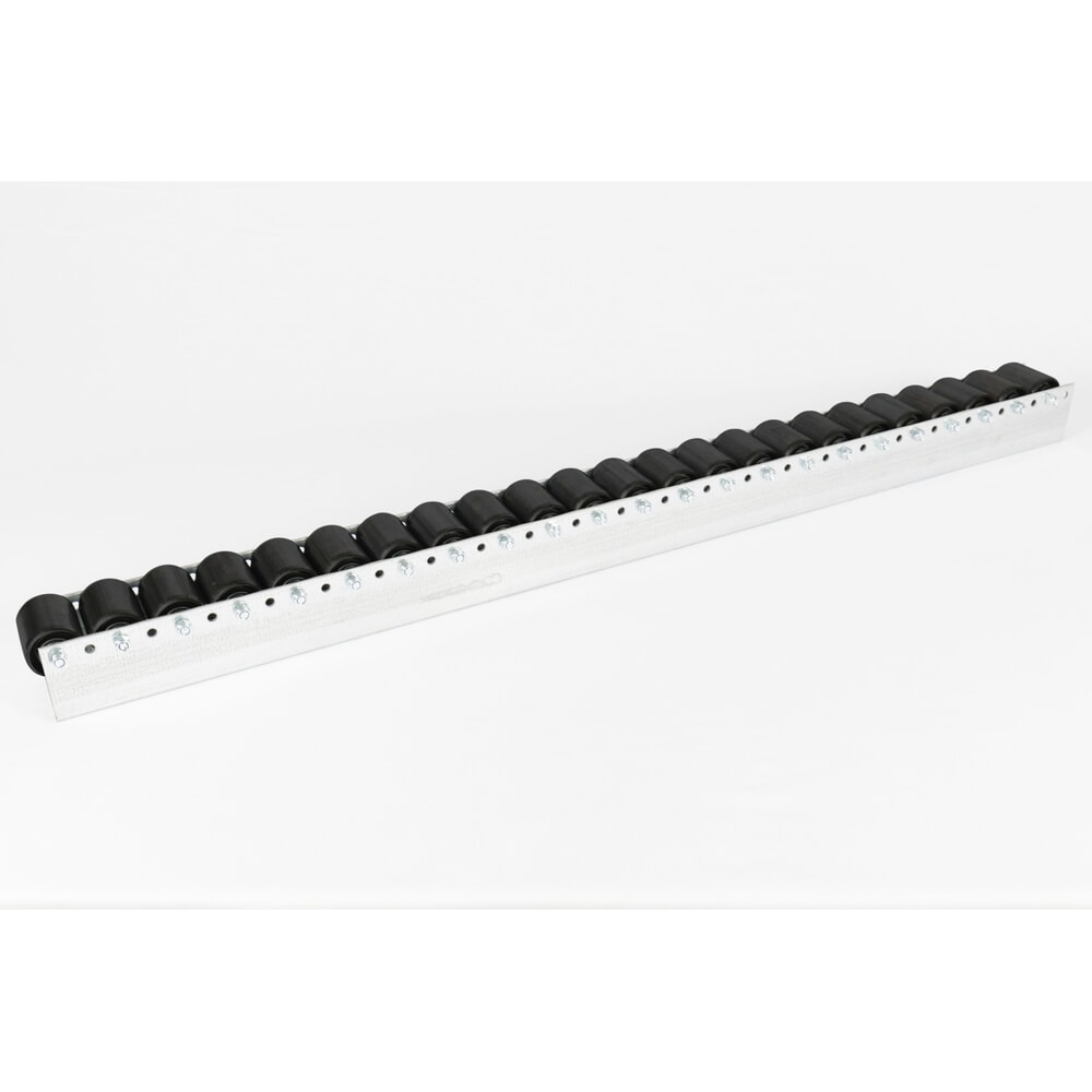 Produktabbildung: BS ROLLEN Paletten-Rollenschiene, Kunststoffrolle ohne Spurkranz, Tragkraft 65 kg, Teilung 104 mm