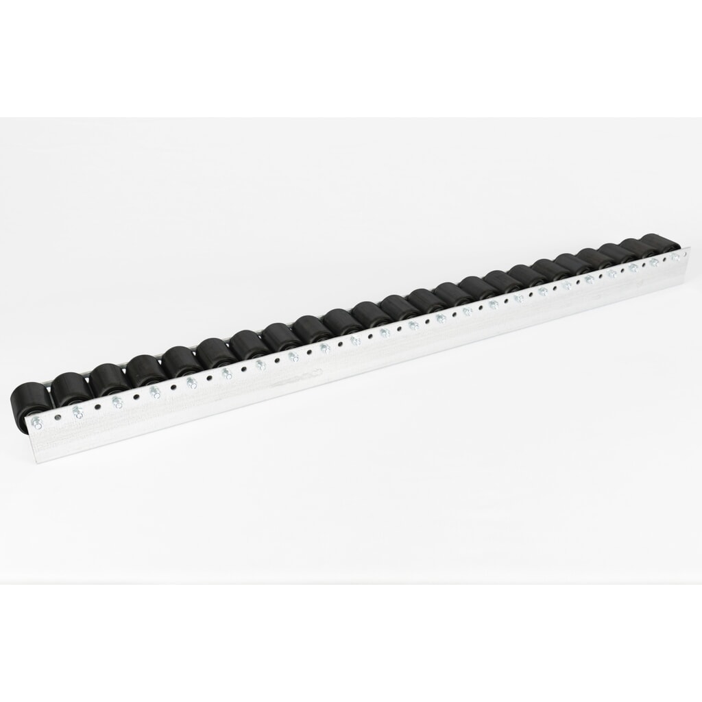 BS ROLLEN Paletten-Rollenschiene, Kunststoffrolle ohne Spurkranz, TK pro Rolle 65 kg, Teilung 104 mm Produktabbildung: BS ROLLEN Paletten-Rollenschiene, Kunststoffrolle ohne Spurkranz, TK pro Rolle 65 kg, Teilung 104 mm
