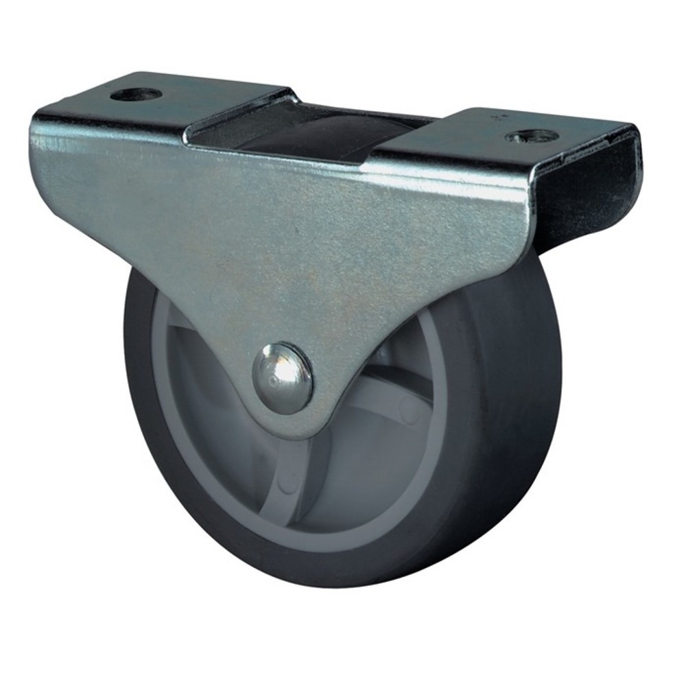 Illustration du produit: BS ROLLEN Roulette pour caisse, matériau de la roulette cahoutchouc, Ø de la roue 25 mm, capacité de charge 30 kg, avec plaque à visser