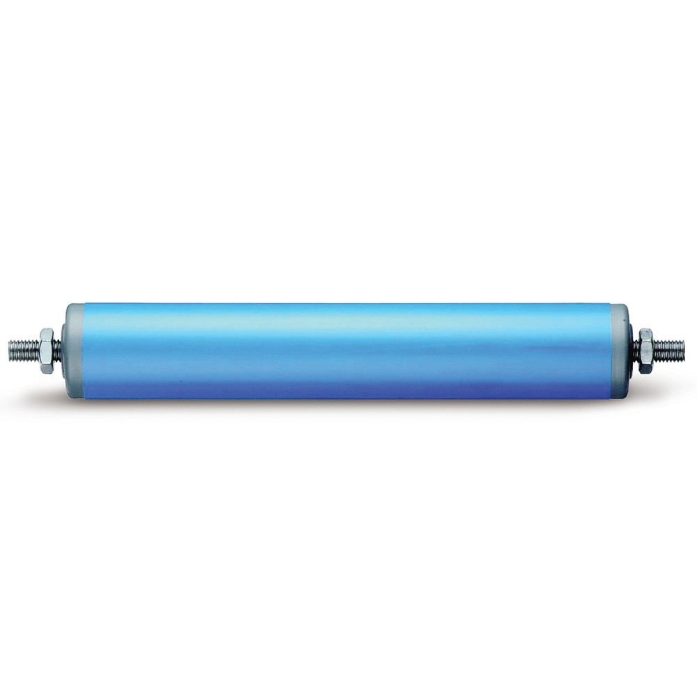 Produktabbildung: BS ROLLEN Tragrolle für Rollenbahnen, Kunststoff, Federachse, Ø 20 mm, Länge 400 mm, TK 2 kg