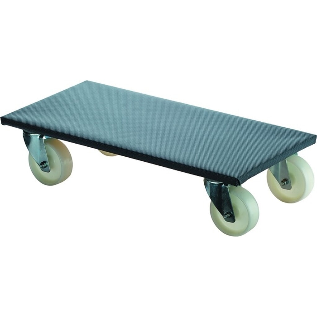 BS ROLLEN Transportroller, L600 mm B300 mm, Rad-Ø 100 mm 350 kg, Kunststoff mit Rutschschutzbelag Produktabbildung: BS ROLLEN Transportroller, L600 mm B300 mm, Rad-Ø 100 mm 350 kg, Kunststoff mit Rutschschutzbelag