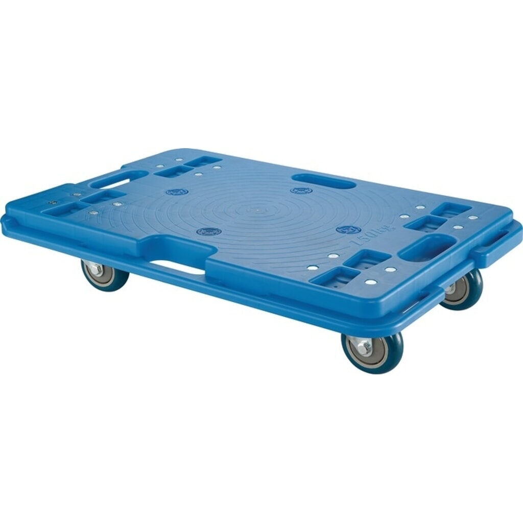 BS ROLLEN Transportroller, L600 mm B400 mm, Rad-Ø 75 mm 150 kg, Thermoplastik Produktabbildung: BS ROLLEN Transportroller, L600 mm B400 mm, Rad-Ø 75 mm 150 kg, Thermoplastik