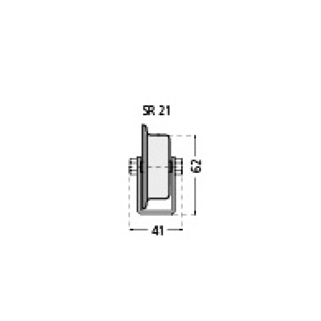Produktabbildung Nr. 2: BS ROLLEN Universal-Rollenschiene, Stahlrollen mit Spurkranz für schwereres Ladegut, TK pro Rolle 20 kg, Teilung 100 mm