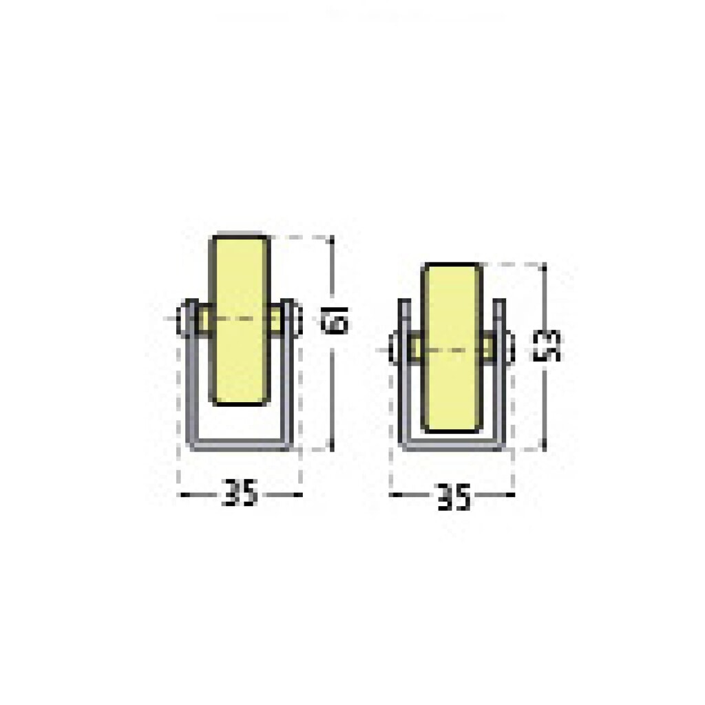 BS ROLLEN Universal-Rollenschiene, Kunststoffrollen, vielseitige Anwendungen für mittlere Lasten, TK pro Rolle 10 kg, Teilung 100 mm Produktabbildung Nr. 2: BS ROLLEN Universal-Rollenschiene, Kunststoffrollen, vielseitige Anwendungen für mittlere Lasten, TK pro Rolle 10 kg, Teilung 100 mm