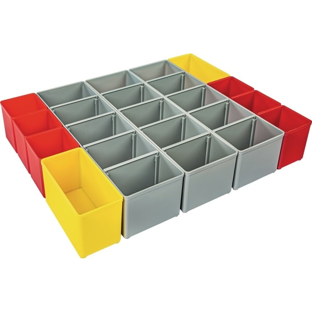 Produktabbildung: BS SYSTEMS Einteilungsset I3 iB 72, B349xT265xH63mm, blau / gelb / orange / rot / grün / grau