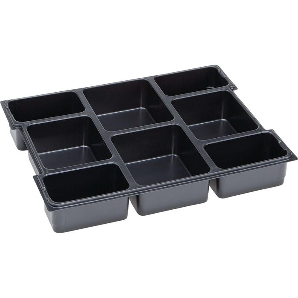 BS SYSTEMS Kleinteileeinsatz L-BOXX® LB 102, B404xT312xH61mm Polystyrol, mit 8 Mulden Produktabbildung: BS SYSTEMS Kleinteileeinsatz L-BOXX® LB 102, B404xT312xH61mm Polystyrol, mit 8 Mulden