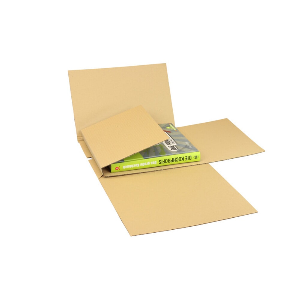 Buchverpackung Drehfix, 330 x 260 x 10 - 115 mm Produktabbildung: Buchverpackung Drehfix, 330 x 260 x 10 - 115 mm