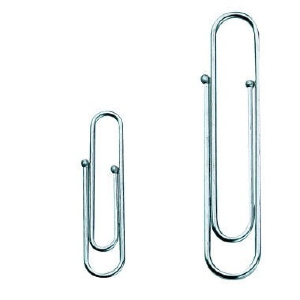Produktabbildung: NORICA Büroklammer 2262 77mm gewellt silber 100 St./Pack.