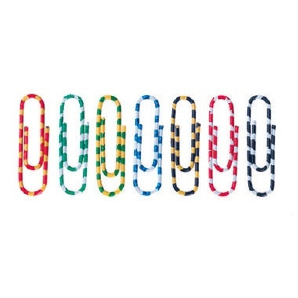 Produktabbildung: ALCO Büroklammer Zebra 2256-26 26mm rund sortiert 100 St./Pack.