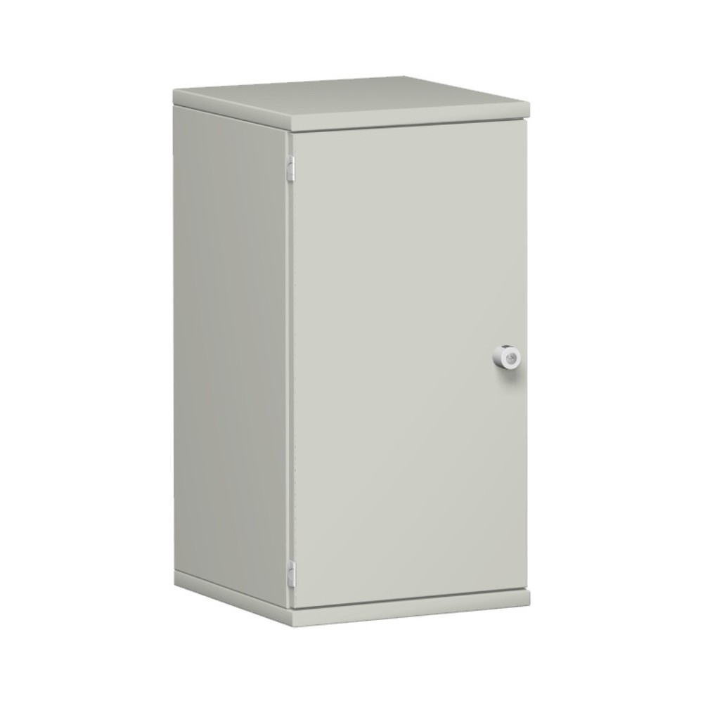 Produktabbildung: Geramöbel Büroschrank Profi, 2 OH, Breite 400 mm, Tür links, lichtgrau