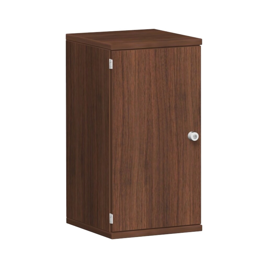 Geramöbel Büroschrank Profi, 2 OH, Breite 400 mm, Tür links, Nussbaum Produktabbildung: Geramöbel Büroschrank Profi, 2 OH, Breite 400 mm, Tür links, Nussbaum