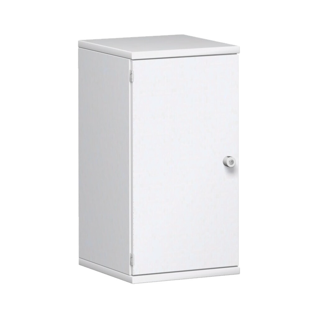 Produktabbildung: Geramöbel Büroschrank Profi, 2 OH, Breite 400 mm, Tür links, weiß