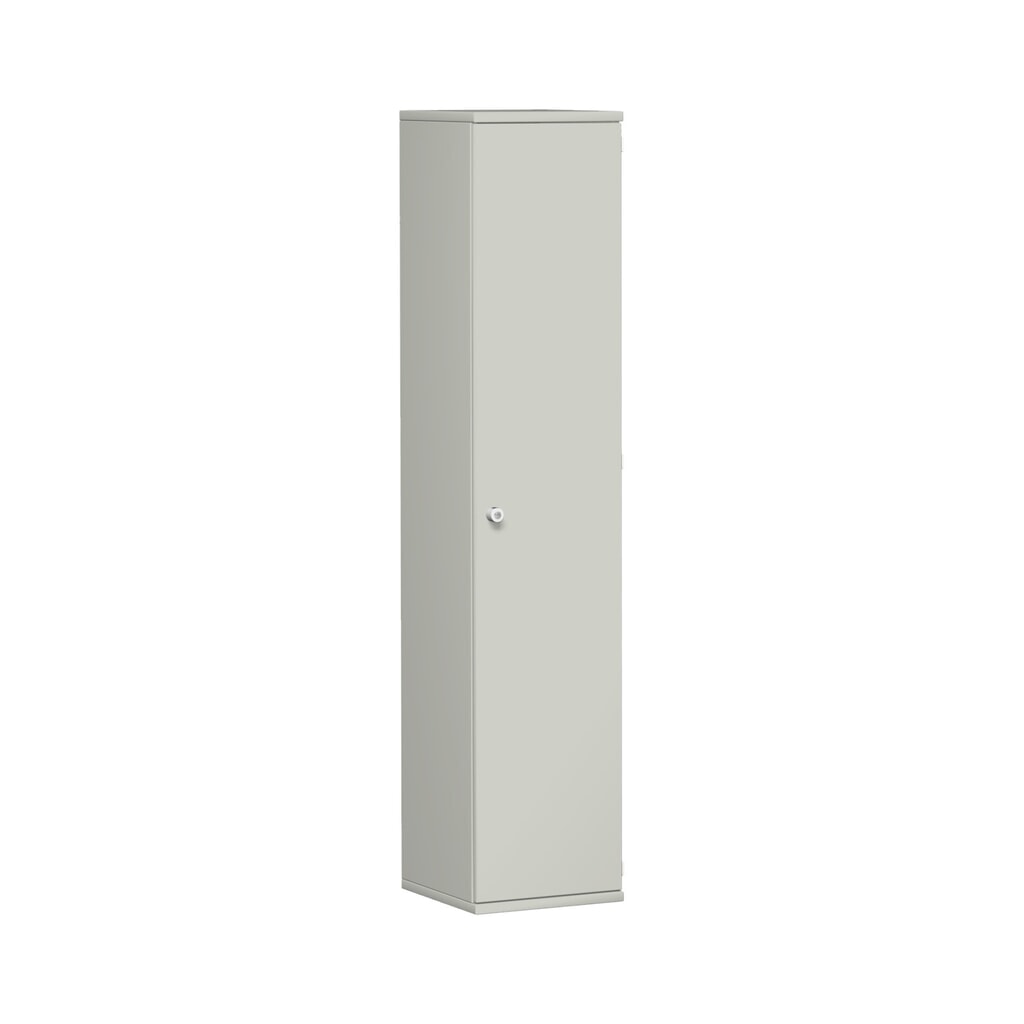 Produktabbildung: Geramöbel Büroschrank Profi, 5 OH, Breite 400 mm, Tür rechts, lichtgrau