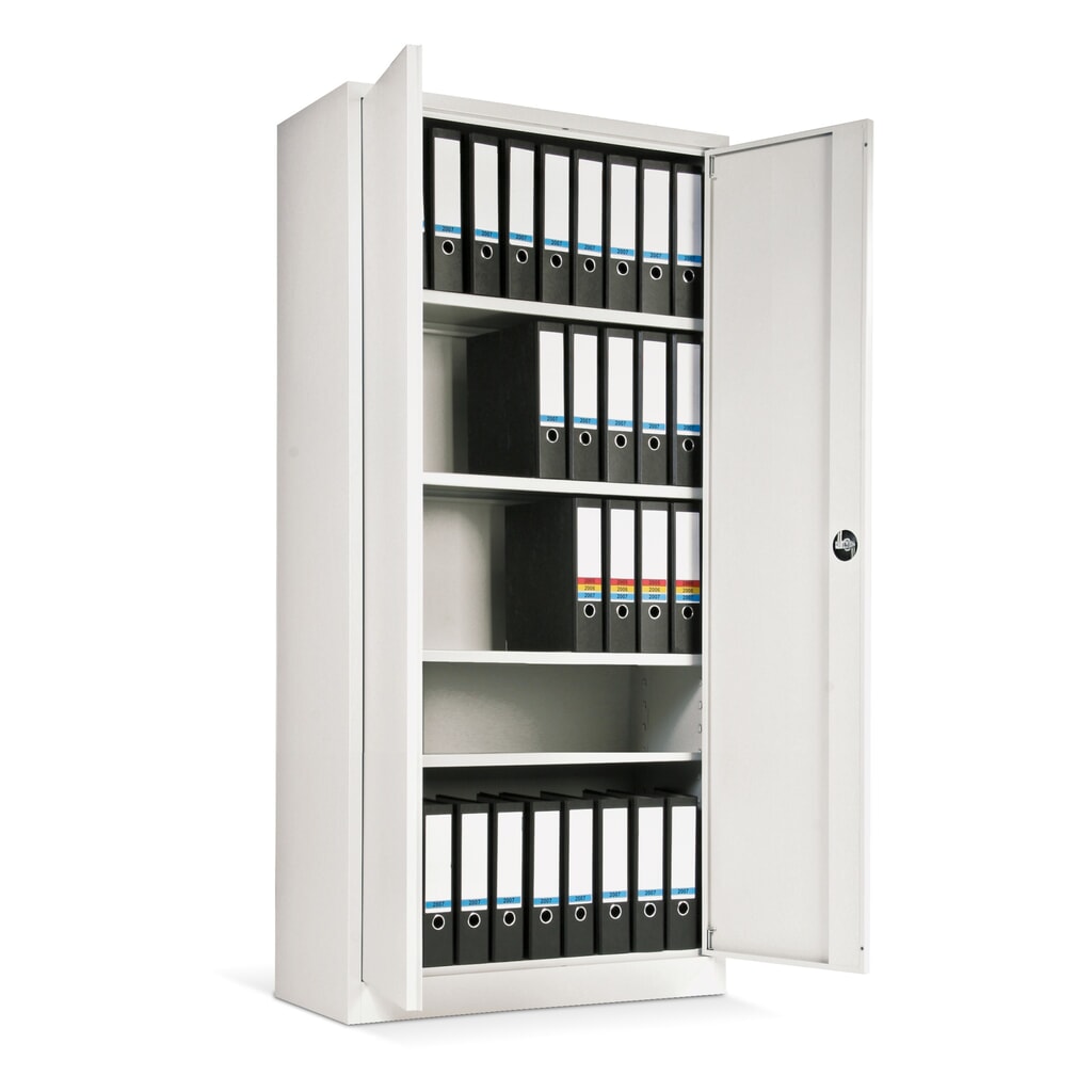 Büroschrank Simplify, 5 OH, Breite 920 mm, RAL 9016 verkehrsweiß Produktabbildung: Büroschrank Simplify, 5 OH, Breite 920 mm, RAL 9016 verkehrsweiß
