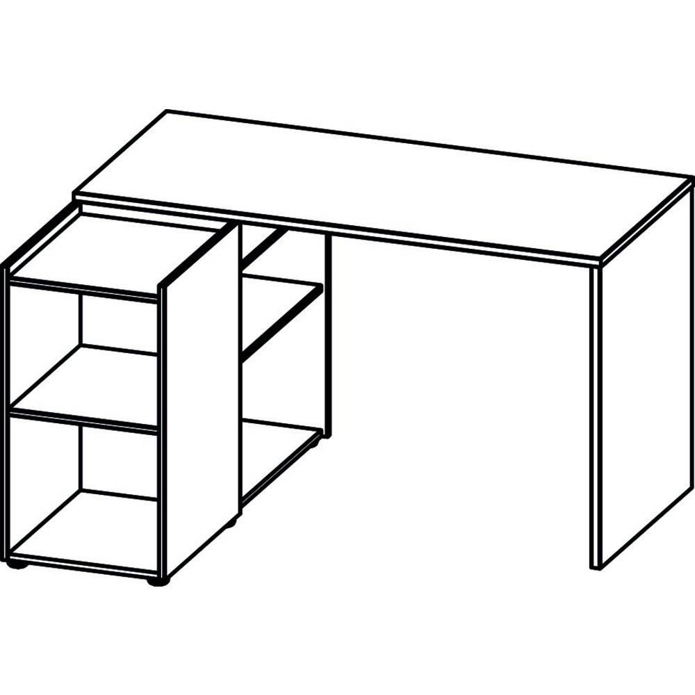 N° de l'image du produit 8 : Bureau d'angle OLVERA, 1 290 x 1 070 mm, imitation chêne de Navarre.