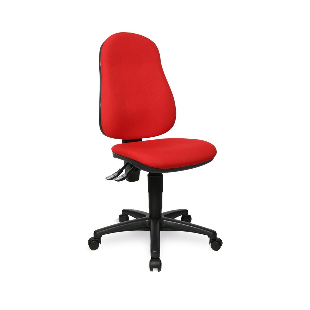 Product afbeelding: Draaibare bureaustoel met ergonomische zitting, rood