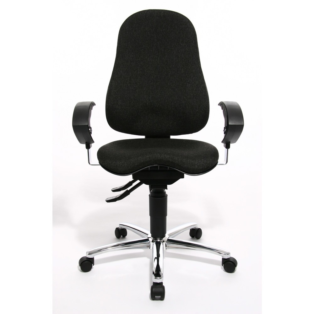 Product afbeelding: Bureaustoel Topstar® Ortho 10, in hoogte verstelbare armleuningen, antraciet