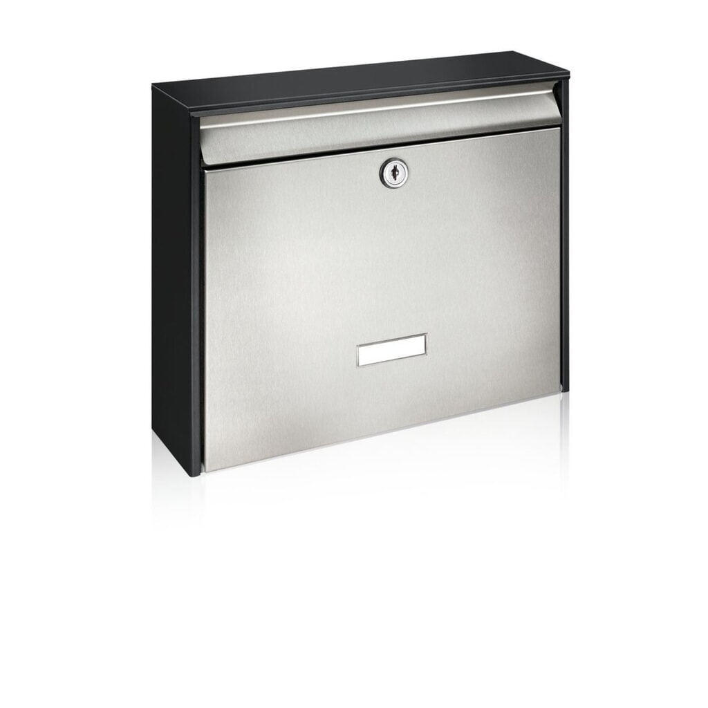 BURG-WÄCHTER Briefkasten Black & Steel Oxford 6877 B+S Produktabbildung: BURG-WÄCHTER Briefkasten Black & Steel Oxford 6877 B+S
