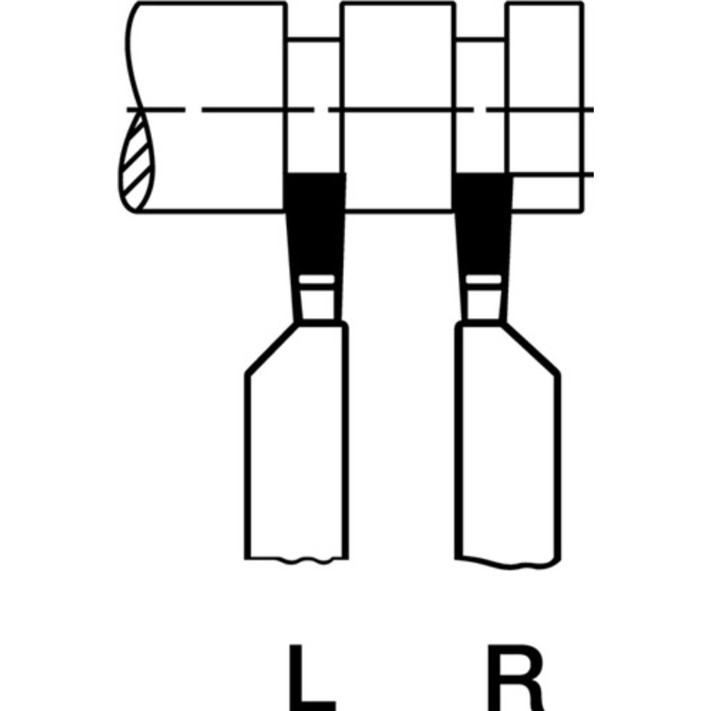 N° de l'image du produit 2 : Outil à charioter à percer DIN 4981 ISO7 12 x 8 mm à droite WILKE