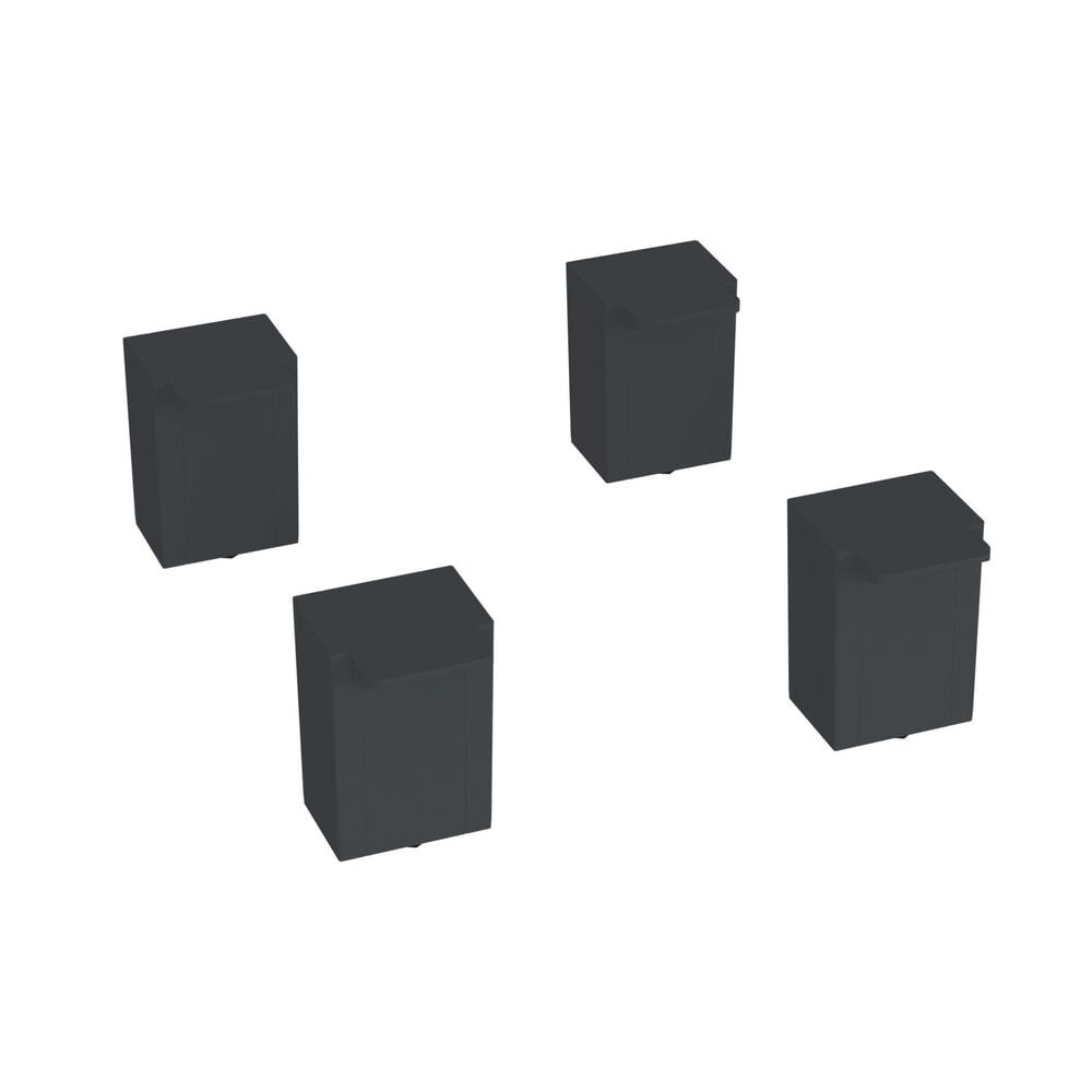 Produktabbildung Nr. 1: C+P 100 mm hohe Füße aus Kunststoff, anthrazitgrau