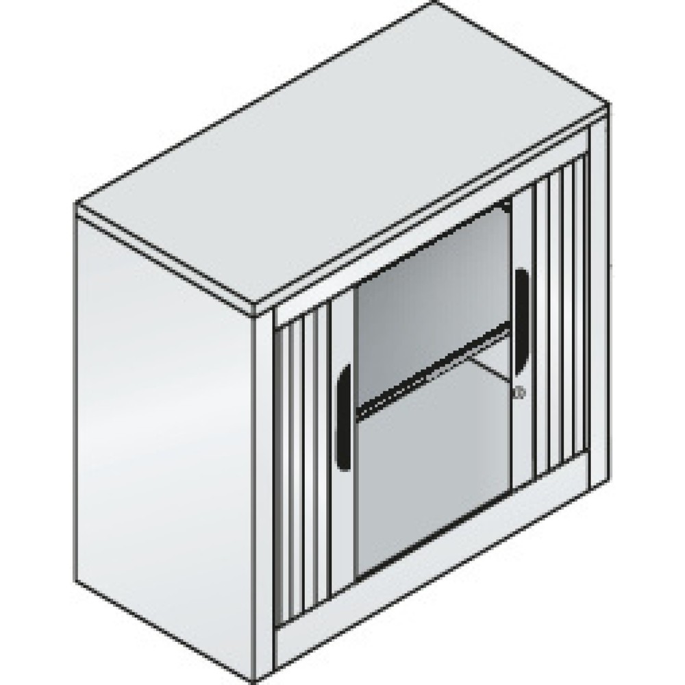 Produktabbildung Nr. 3: C+P Anstell-Querrollenschrank, 1 1/2 OH, Breite 800 mm, reinweiß, hellgrau
