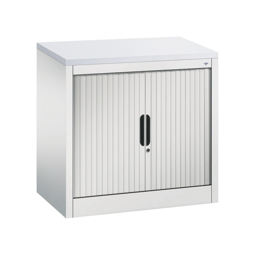 Produktabbildung: C+P Anstell-Querrollenschrank, 1 1/2 OH, Breite 800 mm, lichtgrau, hellgrau