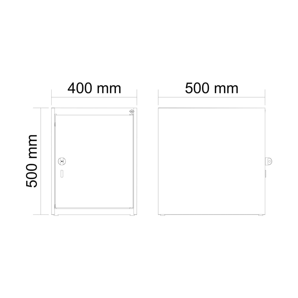Produktabbildung Nr. 8: C+P Aufsatzschrank für Kleiderspind Serie Classic PLUS, 1 Abteil  Breite 400 mm, lichtgrau, anthrazitgrau, für Vorhängeschloss