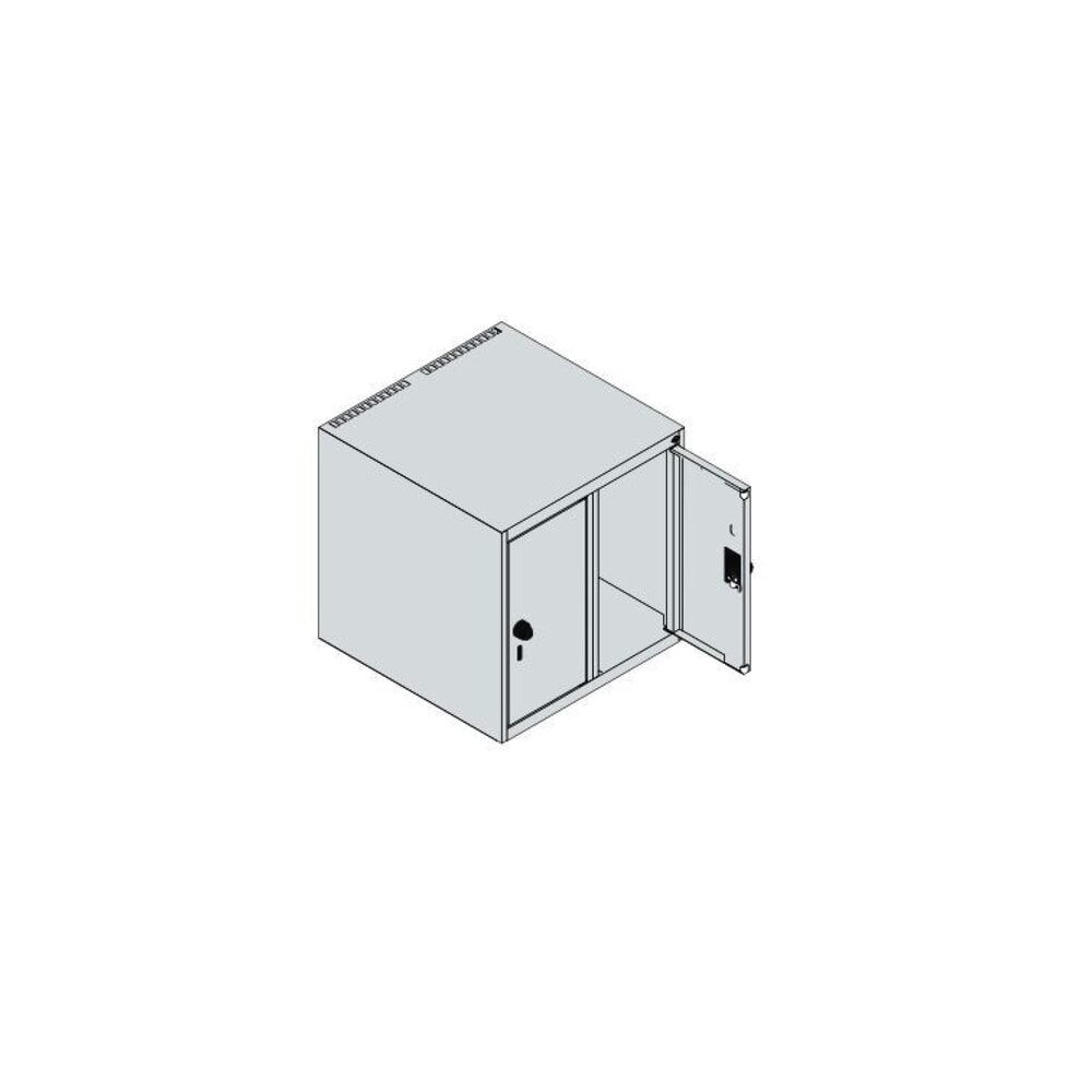 Produktabbildung Nr. 8: C+P Aufsatzschrank für Kleiderspind Serie Classic PLUS, 2 Abteile Breite 250 mm, lichtgrau, enzianblau, für Vorhängeschloss