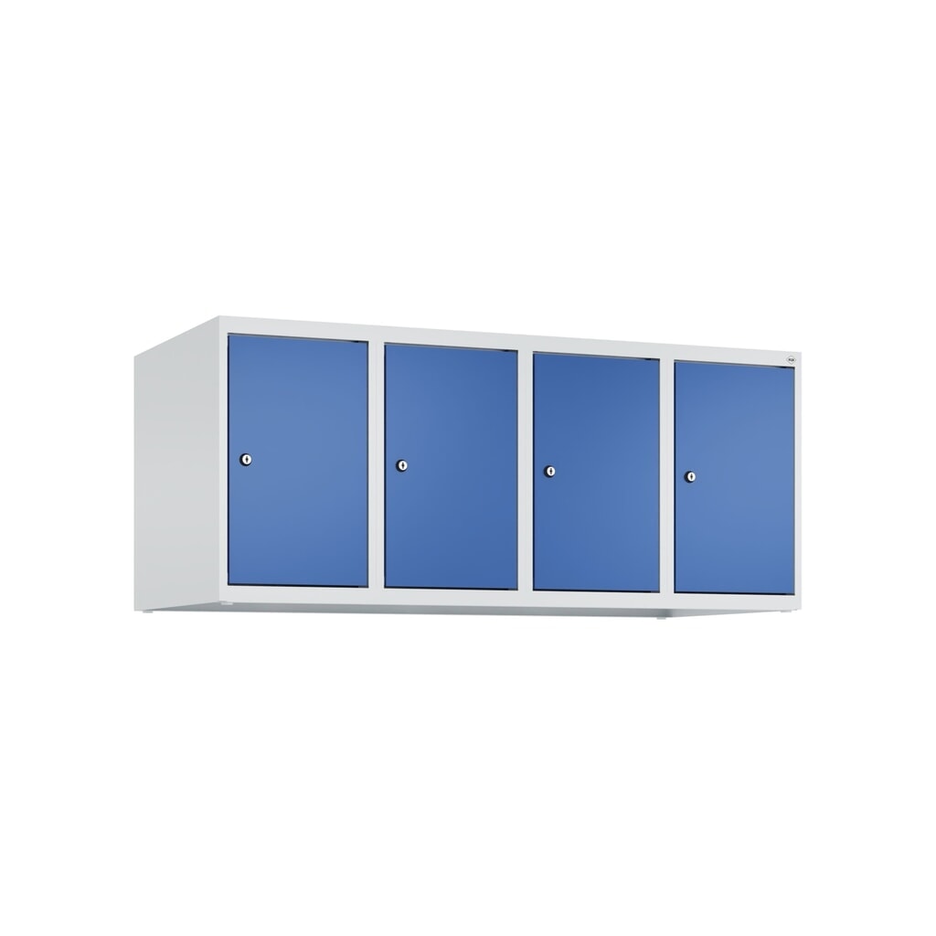 C+P Aufsatzschrank für Kleiderspind Serie Classic PLUS, 4 Abteile Breite 300 mm, lichtgrau, enzianblau, Zylinderschloss Produktabbildung Nr. 9: C+P Aufsatzschrank für Kleiderspind Serie Classic PLUS, 4 Abteile Breite 300 mm, lichtgrau, enzianblau, Zylinderschloss