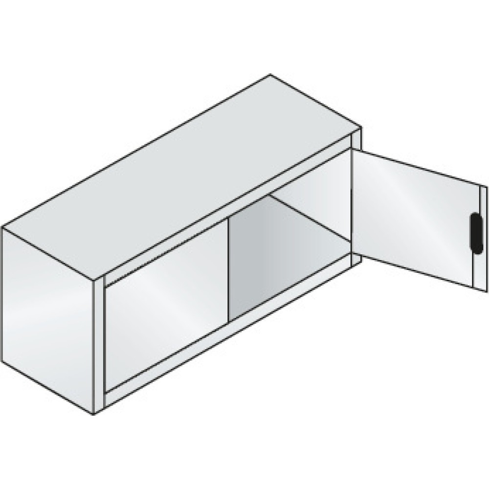Produktabbildung Nr. 2: C+P Beistellschrank, HxBxT 500 x 1.200 x 400 mm, lichtgrau, enzianblau
