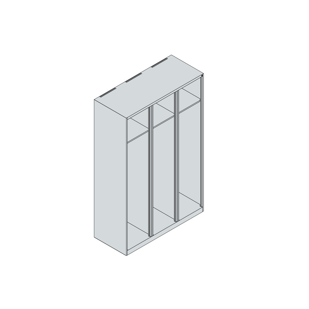 Productafbeelding nr. 5: C+P brandweerkast EXPERT, voeten, 3 compartimenten, hxbxd 1.850 x 1.200 x 500 mm, antracietgrijs, met helmhouder