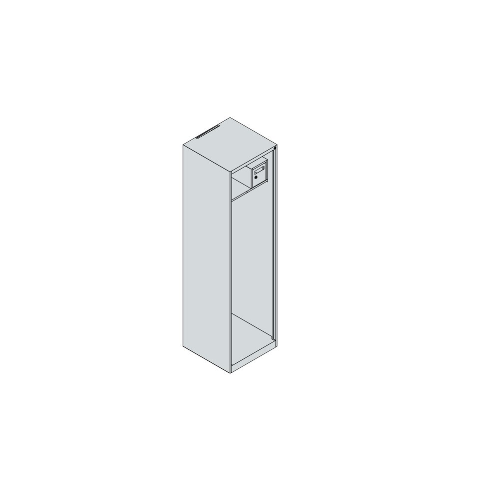 Productafbeelding nr. 4: C+P brandweerkast FLEXO, voeten, 1 compartiment, hxbxd 1.850 x 500 x 500 mm, lichtgrijs, met helmhouder
