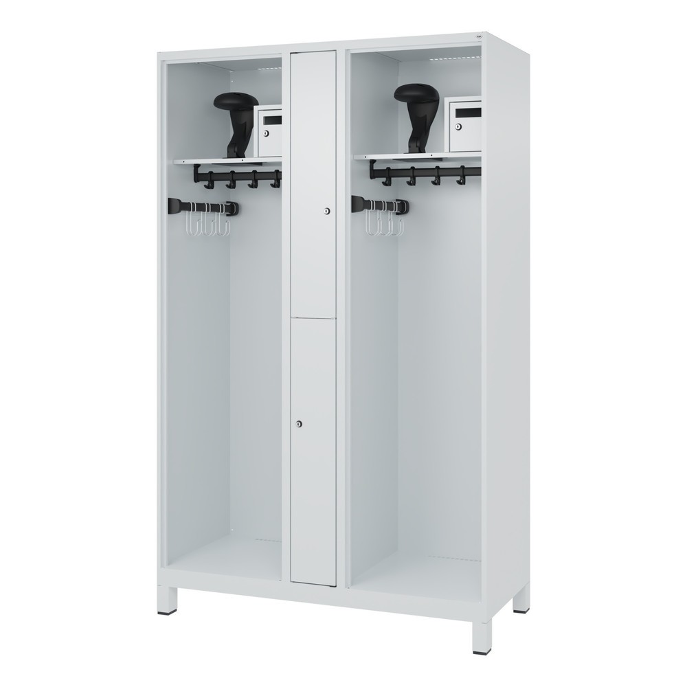 Productafbeelding nr. 5: C+P brandweerkast MAXI, voeten, hxbxd 1.850 x 1.200 x 500 mm, lichtgrijs, met helmhouder