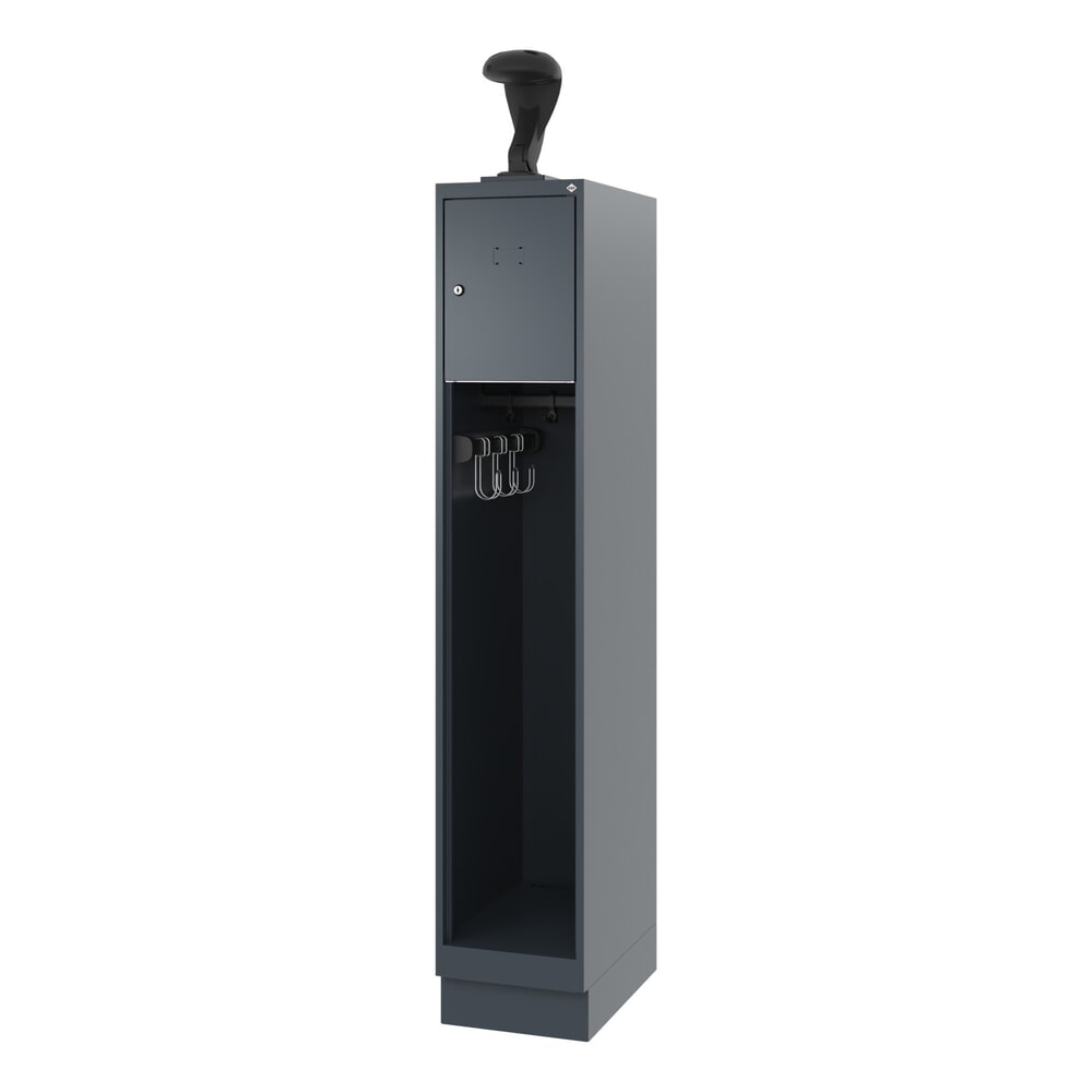 Productafbeelding nr. 5: C+P brandweerkast YOUNGSTER, sokkel, 1 compartiment, hxbxd 1.530 x 300 x 500 mm, antracietgrijs, met helmhouder