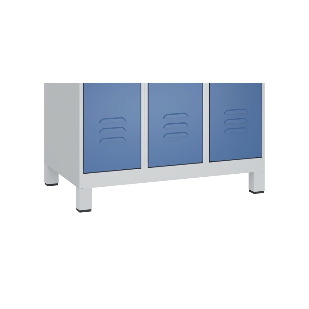 Produktabbildung Nr. 7: C+P Wäsche-, Kombispind Classic PLUS, Füße, 2 Abteile, HxBxT 1.950 x 600 x 500 mm, anthrazitgrau, anthrazitgrau, für Vorhängeschloss
