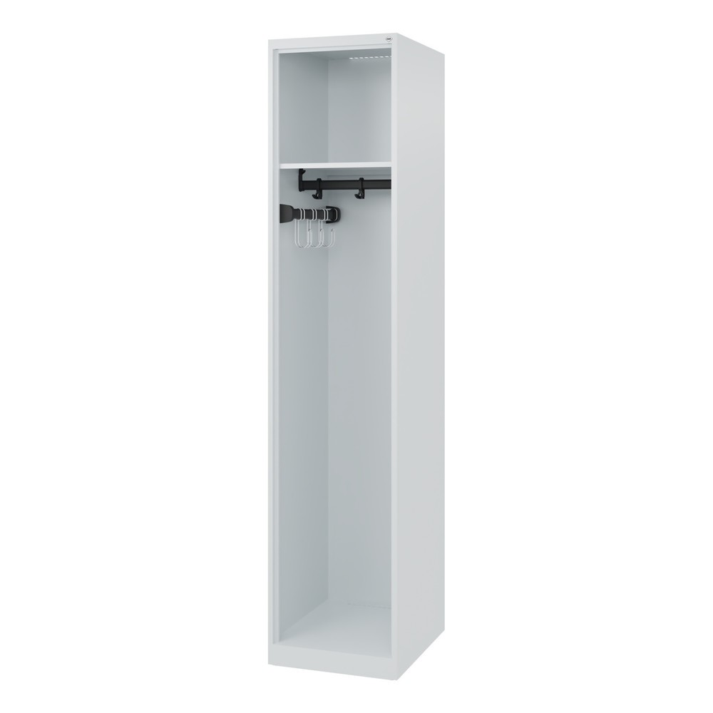 Produktabbildung Nr. 1: C+P Feuerwehrspind EXPERT, Bodengleiter, 1 Abteil, HxBxT 1.850 x 400 x 500 mm, lichtgrau