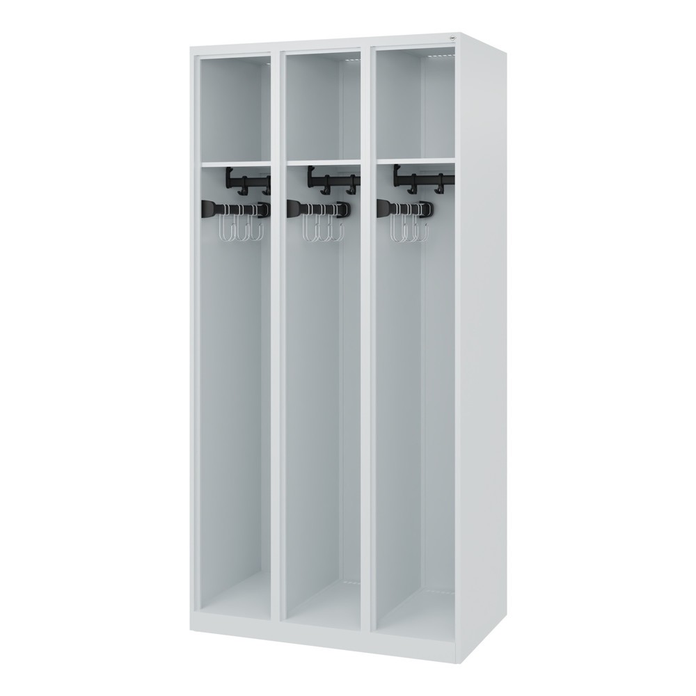 Produktabbildung Nr. 1: C+P Feuerwehrspind EXPERT, Bodengleiter, 3 Abteile, HxBxT 1.850 x 900 x 500 mm, lichtgrau