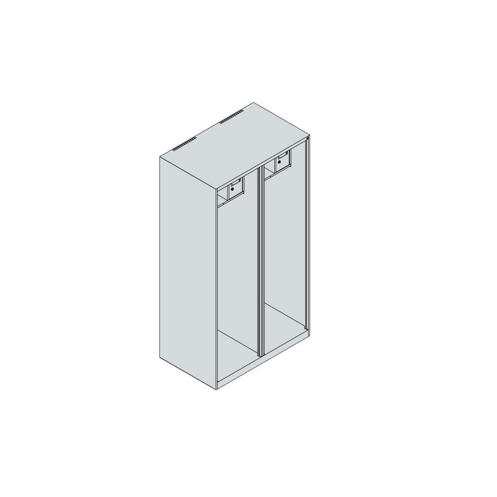 C+P Feuerwehrspind FLEXO, Füße, 2 Abteile, HxBxT 1.850 x 1.000 x 600 mm, anthrazitgrau, mit Helmhalter Produktabbildung Nr. 4: C+P Feuerwehrspind FLEXO, Füße, 2 Abteile, HxBxT 1.850 x 1.000 x 600 mm, anthrazitgrau, mit Helmhalter