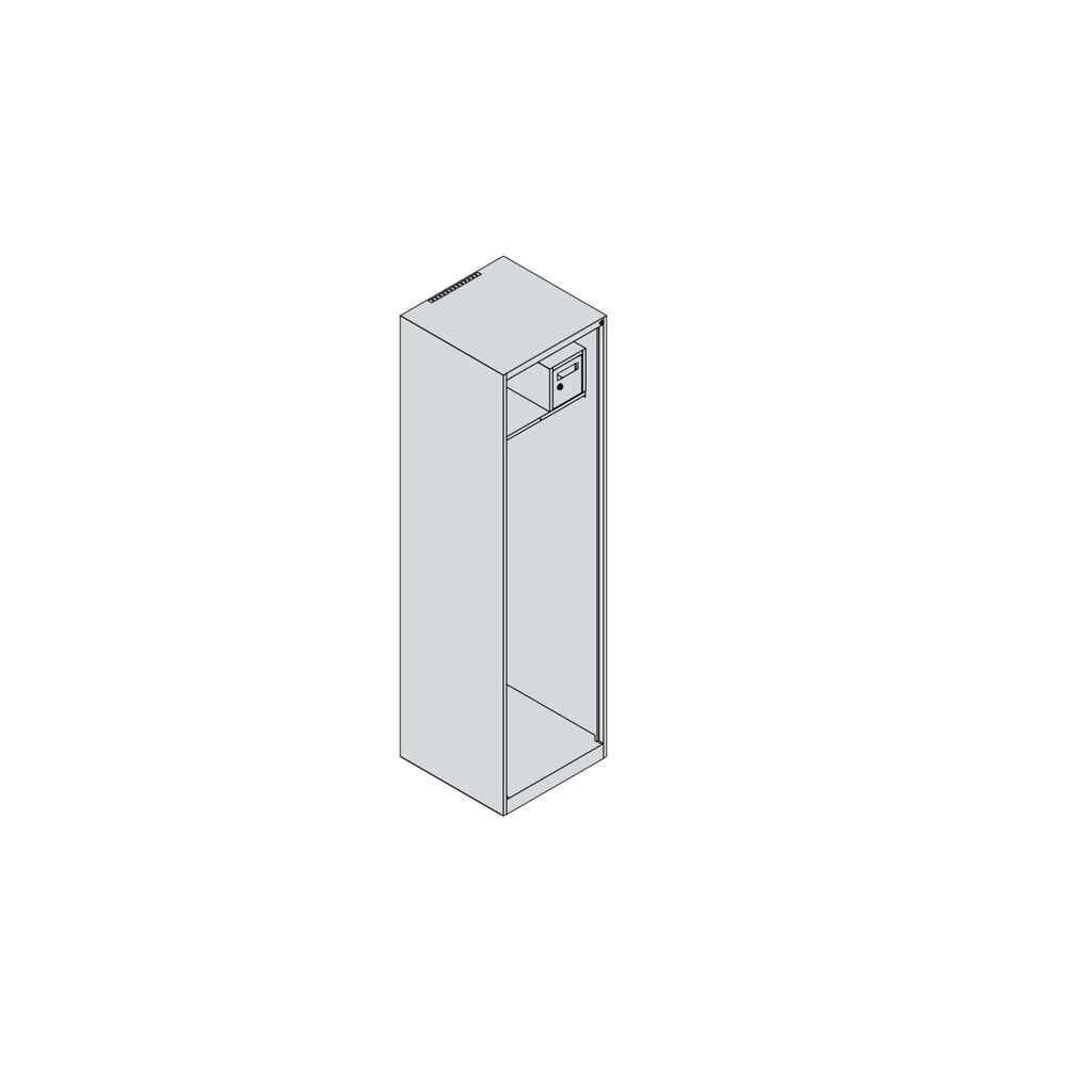 Produktabbildung Nr. 4: C+P Feuerwehrspind FLEXO, Sockel, 1 Abteil, HxBxT 1.850 x 500 x 500 mm, feuerrot, mit Helmhalter