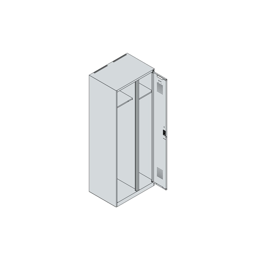 C+P Feuerwehrspind KOMBI, Bodengleiter, 1 Abteil, HxBxT 1.850 x 700 x 500 mm, anthrazitgrau Produktabbildung Nr. 4: C+P Feuerwehrspind KOMBI, Bodengleiter, 1 Abteil, HxBxT 1.850 x 700 x 500 mm, anthrazitgrau