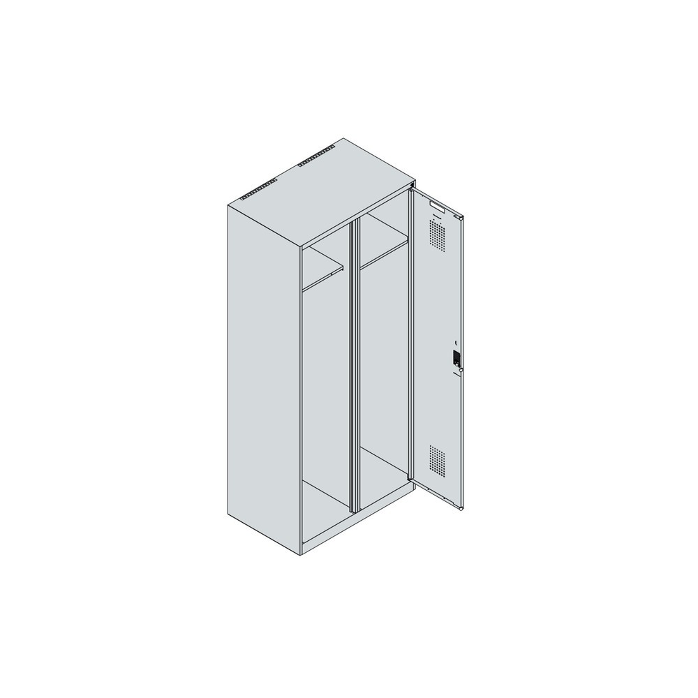 Produktabbildung Nr. 4: C+P Feuerwehrspind KOMBI, Bodengleiter, 1 Abteil, HxBxT 1.850 x 800 x 500 mm, anthrazitgrau, mit Helmhalter