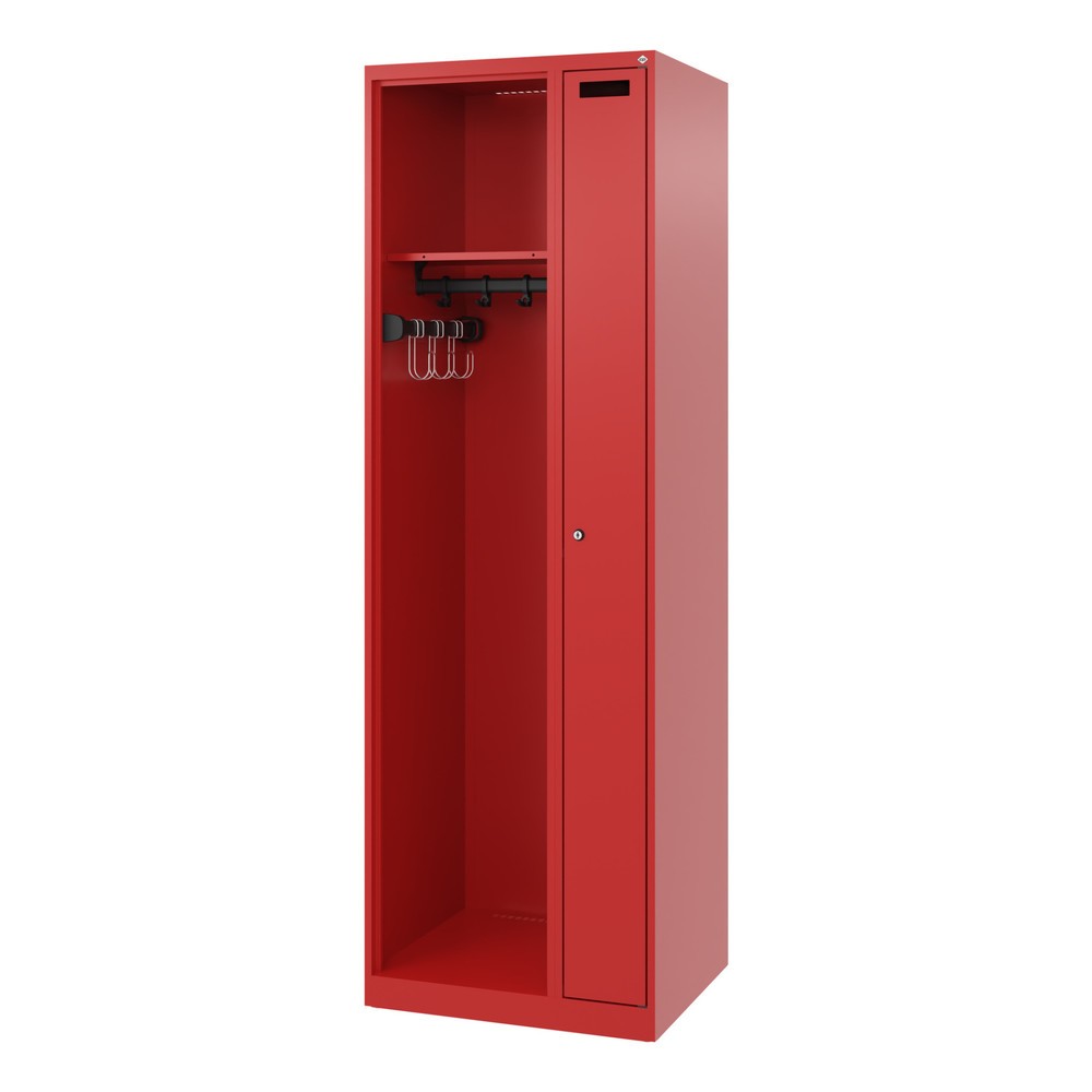 Produktabbildung Nr. 5: C+P Feuerwehrspind KOMBI, Bodengleiter, 1 Abteil, HxBxT 1.850 x 600 x 500 mm, feuerrot