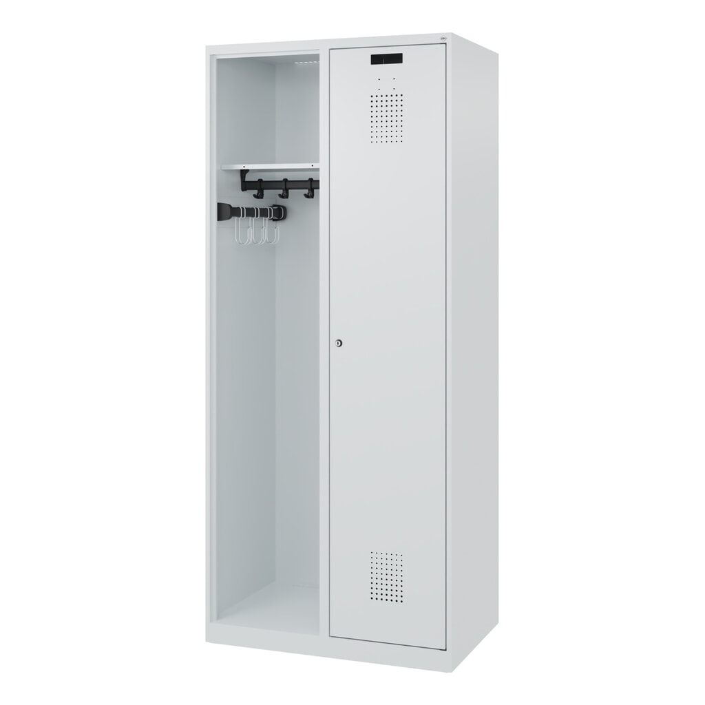 Produktabbildung Nr. 5: C+P Feuerwehrspind KOMBI, Bodengleiter, 1 Abteil, HxBxT 1.850 x 800 x 500 mm, lichtgrau