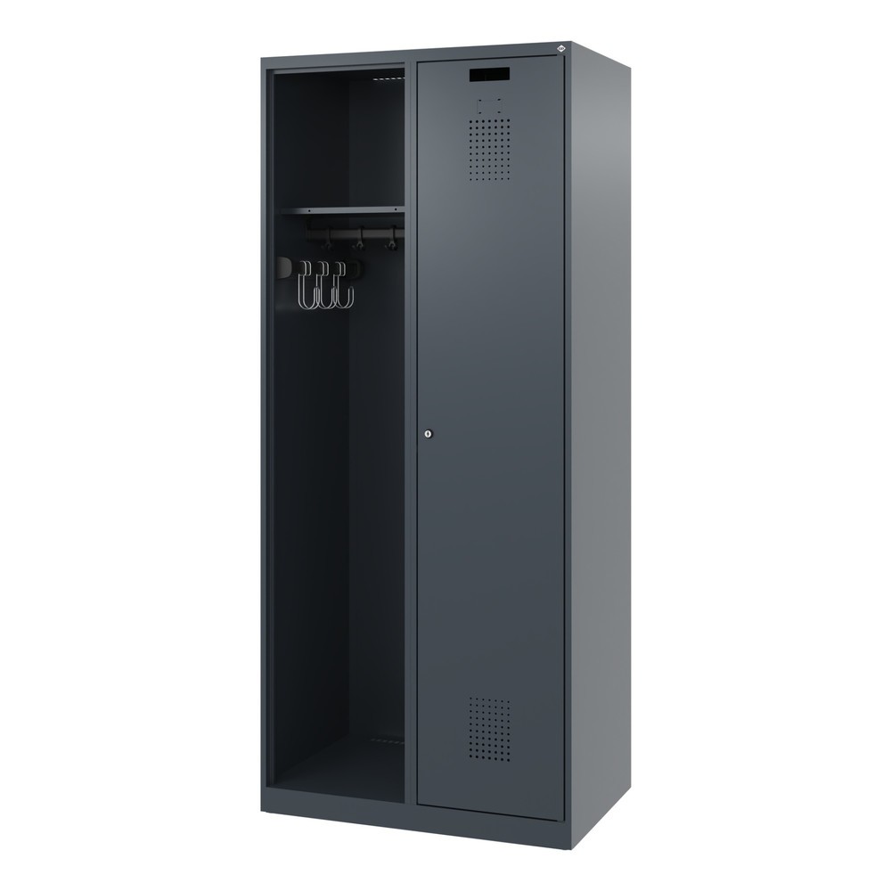 Produktabbildung Nr. 5: C+P Feuerwehrspind KOMBI, Bodengleiter, 1 Abteil, HxBxT 1.850 x 800 x 500 mm, anthrazitgrau