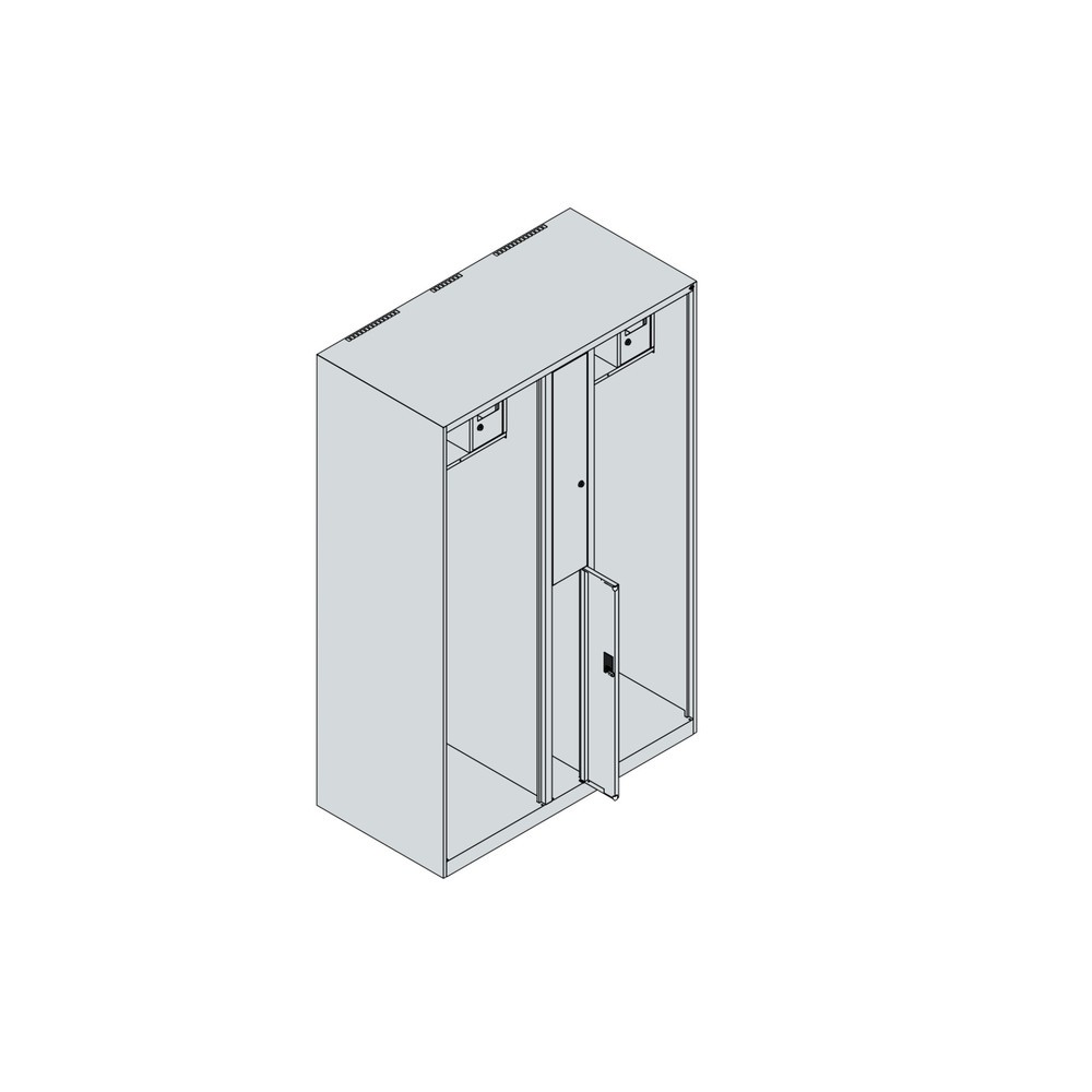 Produktabbildung Nr. 4: C+P Feuerwehrspind MAXI, Bodengleiter, HxBxT 1.850 x 1.200 x 600 mm, anthrazitgrau, mit Helmhalter