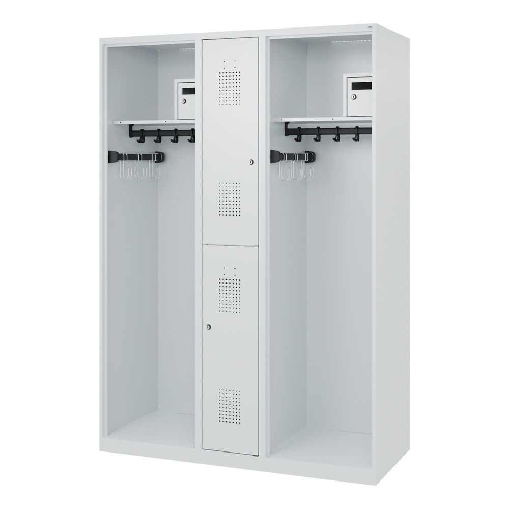 Produktabbildung Nr. 5: C+P Feuerwehrspind MAXI, Bodengleiter, HxBxT 1.850 x 1.300 x 500 mm, lichtgrau