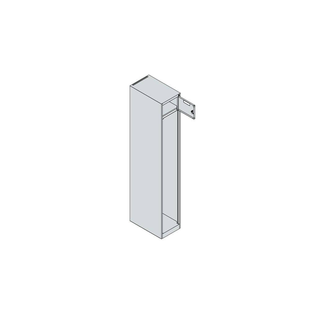 C+P Feuerwehrspind PRAKTUS, Bodengleiter, 1 Abteil, HxBxT 1.850 x 300 x 500 mm, anthrazitgrau Produktabbildung Nr. 4: C+P Feuerwehrspind PRAKTUS, Bodengleiter, 1 Abteil, HxBxT 1.850 x 300 x 500 mm, anthrazitgrau